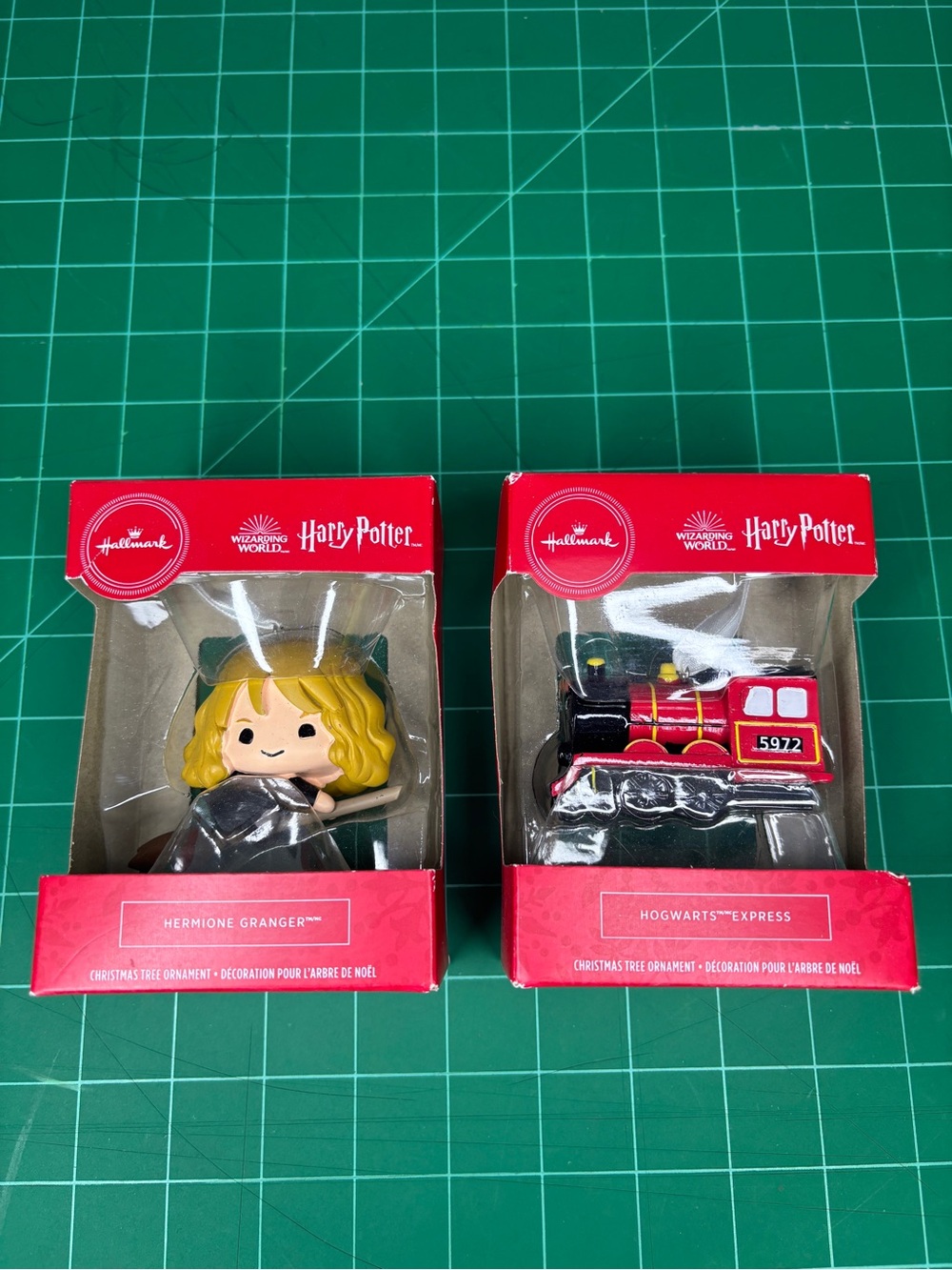 Hallmark Harry Potter Hermione Granger & Hogwarts Express Christmas Ornaments